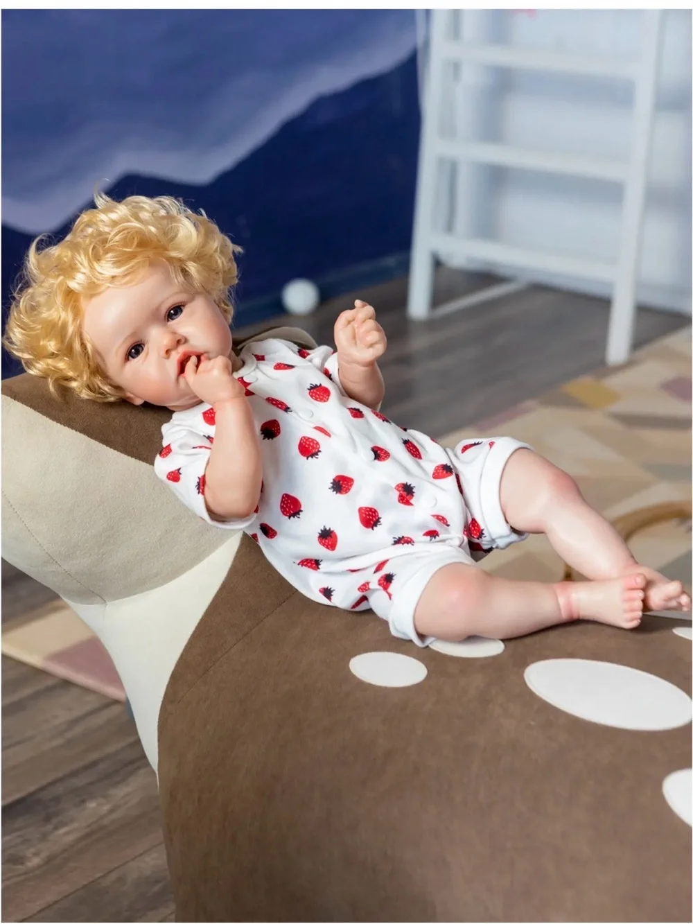 Soul Sister doll Reborn Kids One-Piece with Red Strawberry Print